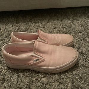 Light Pink Laceless Vans